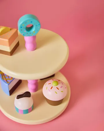 Kid's Concept cake stand with cakes - 9 parts - Kid's Concept