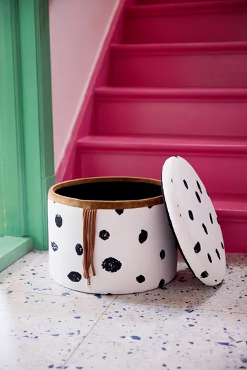 Pippi pouf with storage Ø40x30.5 cm - Multi - Kid's Concept