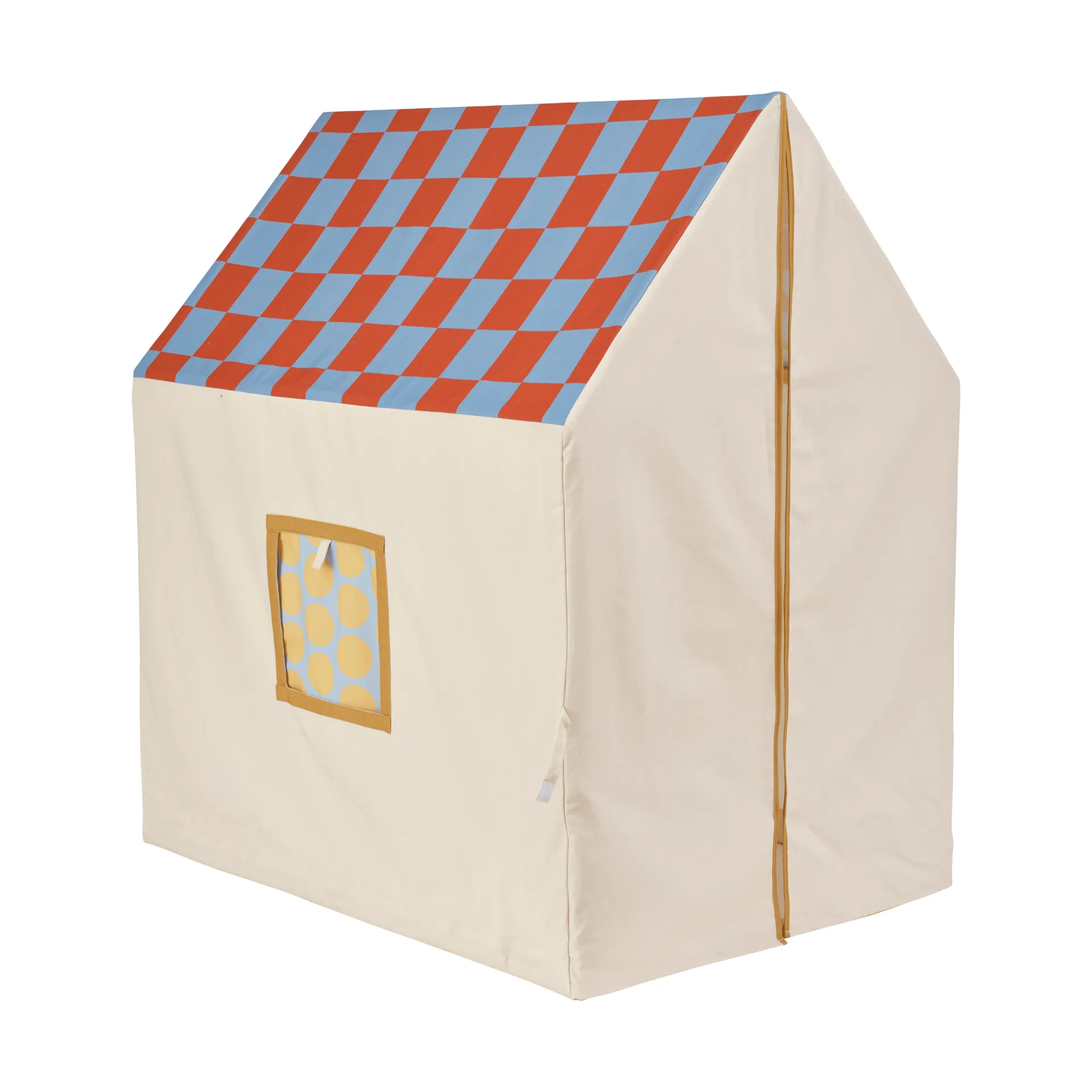 Playhouse tent, 110x80x124 cm, Dove blue check Kid's Concept