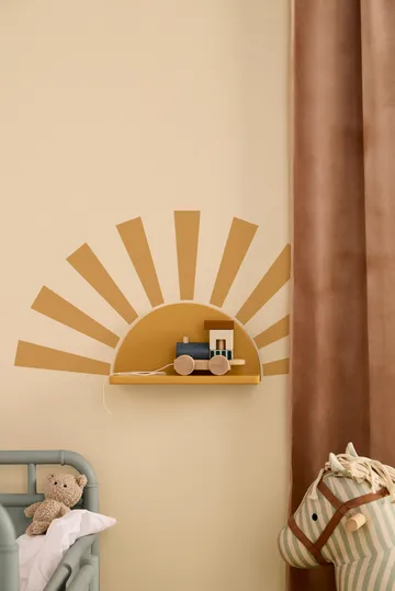 Star shelf circle incl stickers - Mustard - Kid's Concept