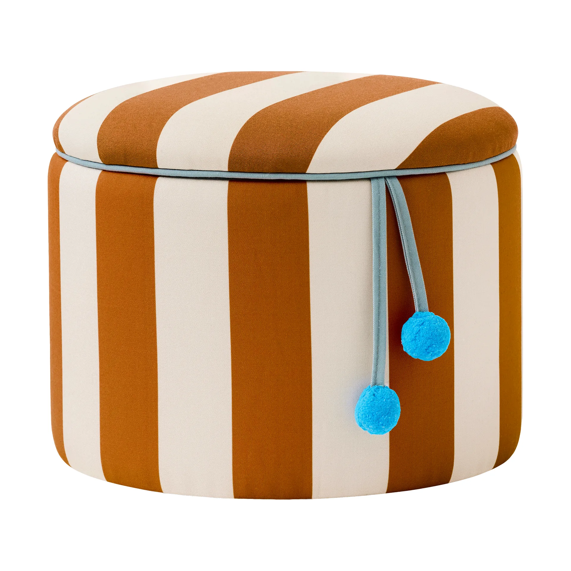 Storage cylinder pouf, Brown, Ø40x30.5 cm Kid's Concept