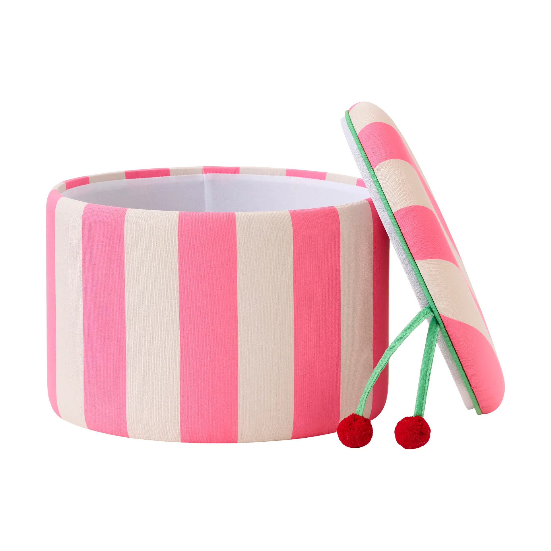 Storage cylinder pouf, Pink, Ø40x30.5 cm Kid's Concept