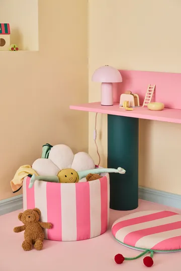 Storage cylinder pouf - Pink, Ø40x30.5 cm - Kid's Concept