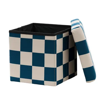 Storage ottoman cube - Blue-green, 30x30 cm - Kid's Concept