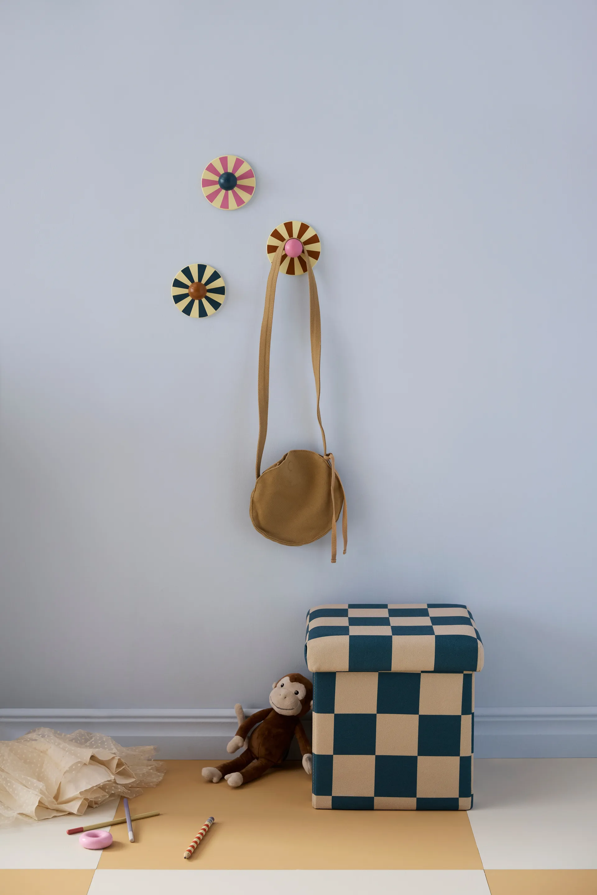 Storage ottoman cube, Blue-green, 30x30 cm Kid's Concept