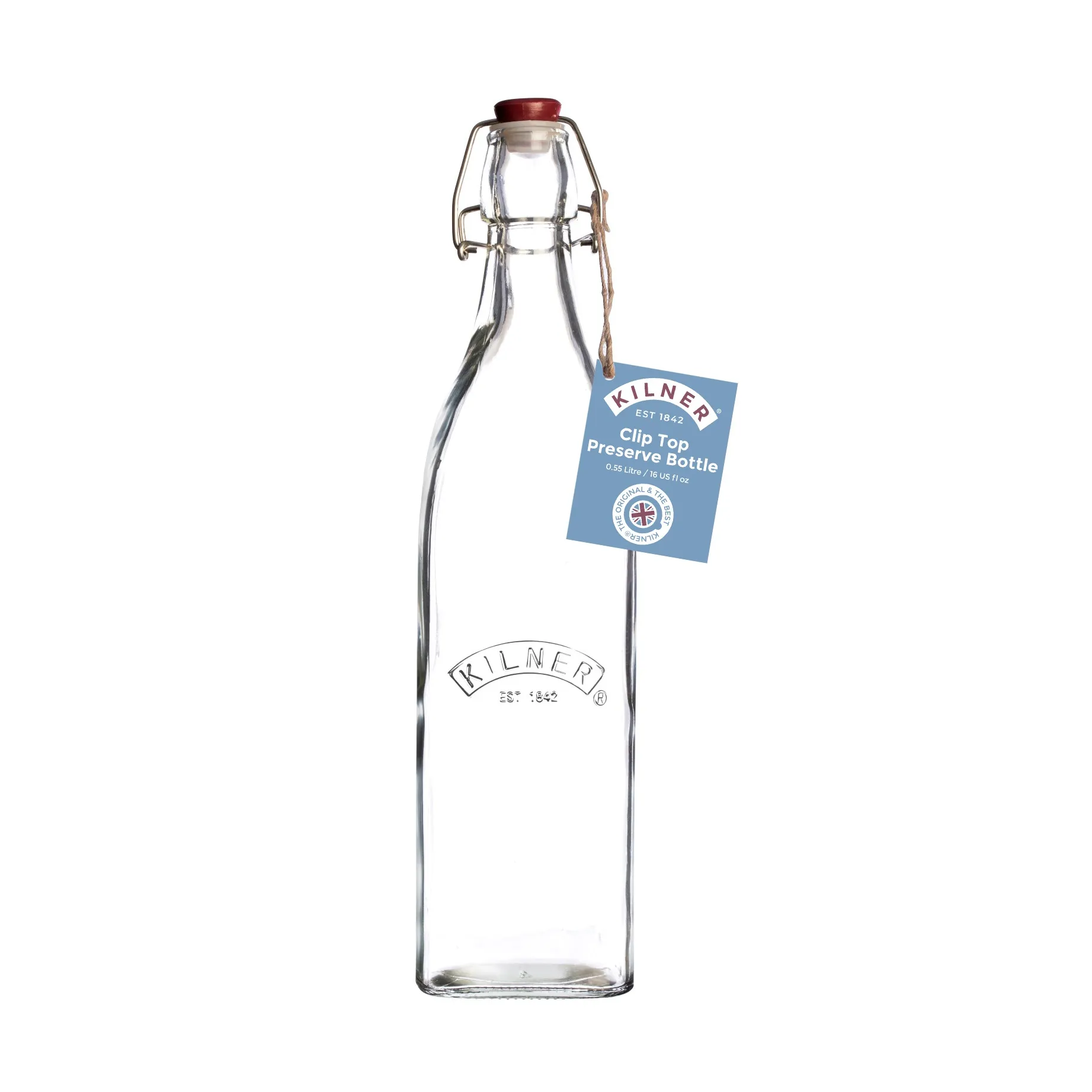 Kilner bottle with swing top, Clear, 0.55 L Kilner