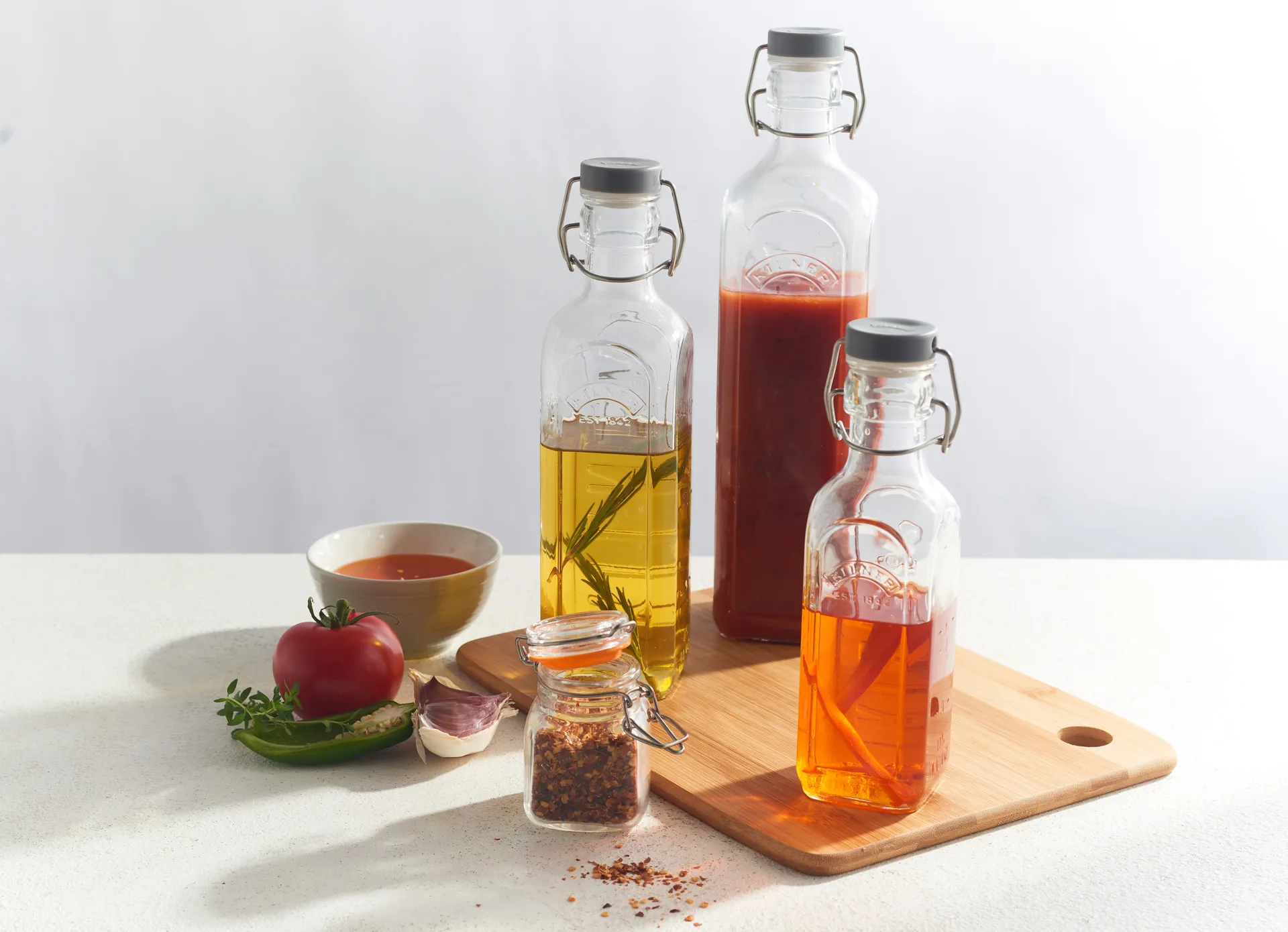 Kilner bottle with swing top, Clear, 1 L Kilner