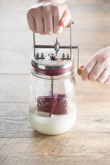 Kilner butter churn - Clear-red, 1 L - Kilner