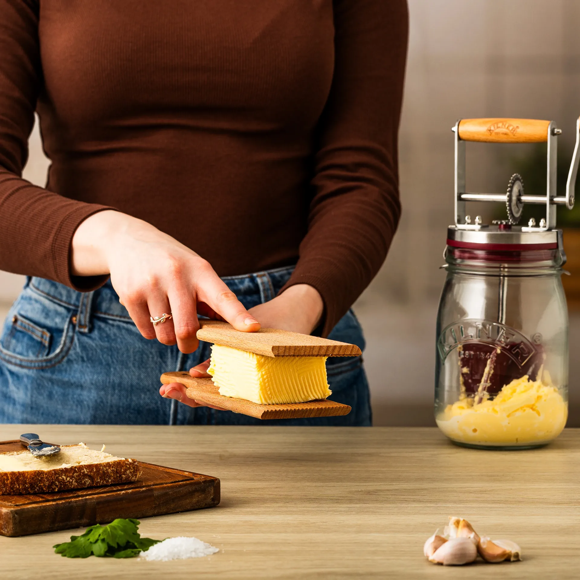 Kilner butter knife, Light wood, 2-pack Kilner