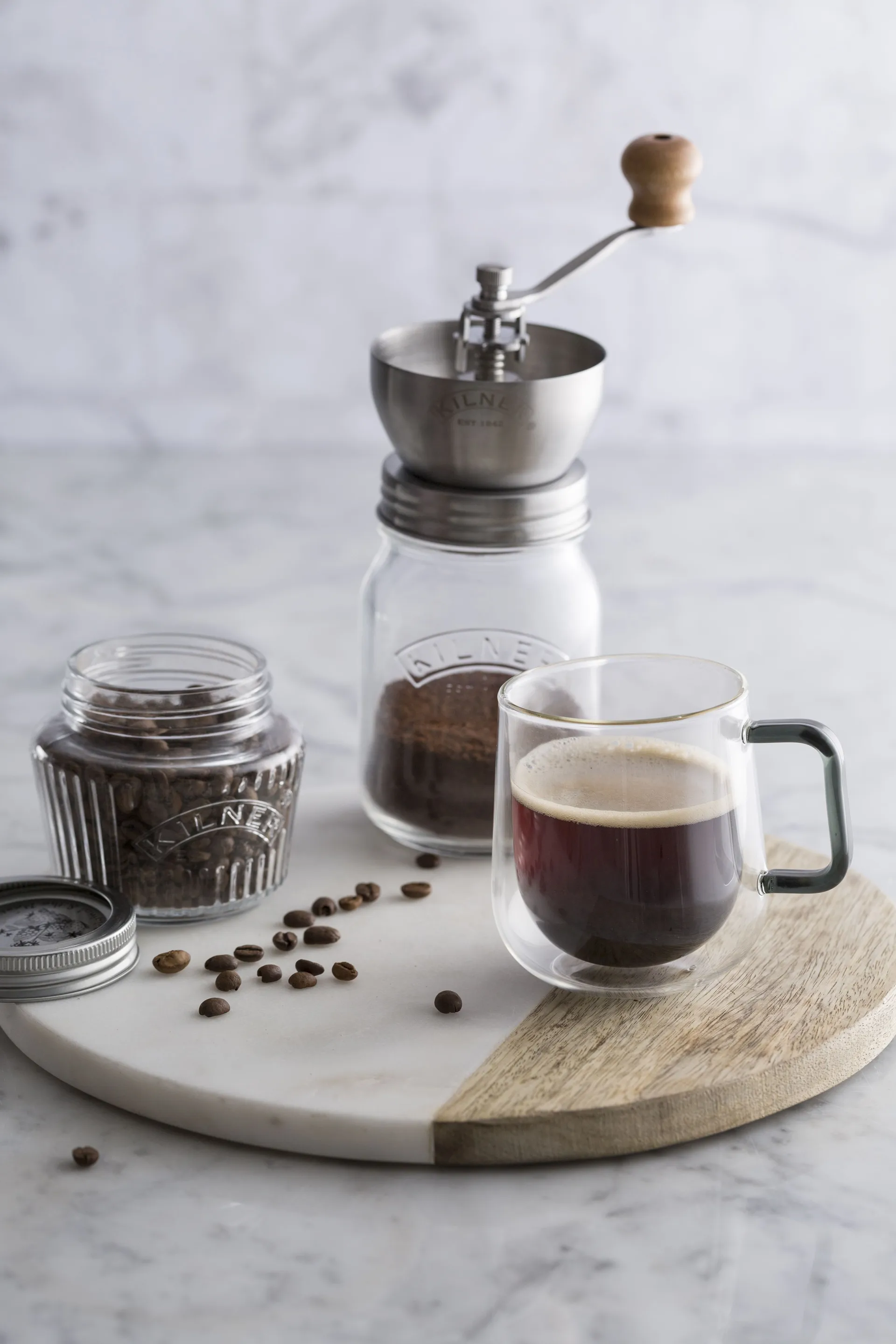 Kilner coffee grinder, Clear-stainless steel, 0.5 L Kilner