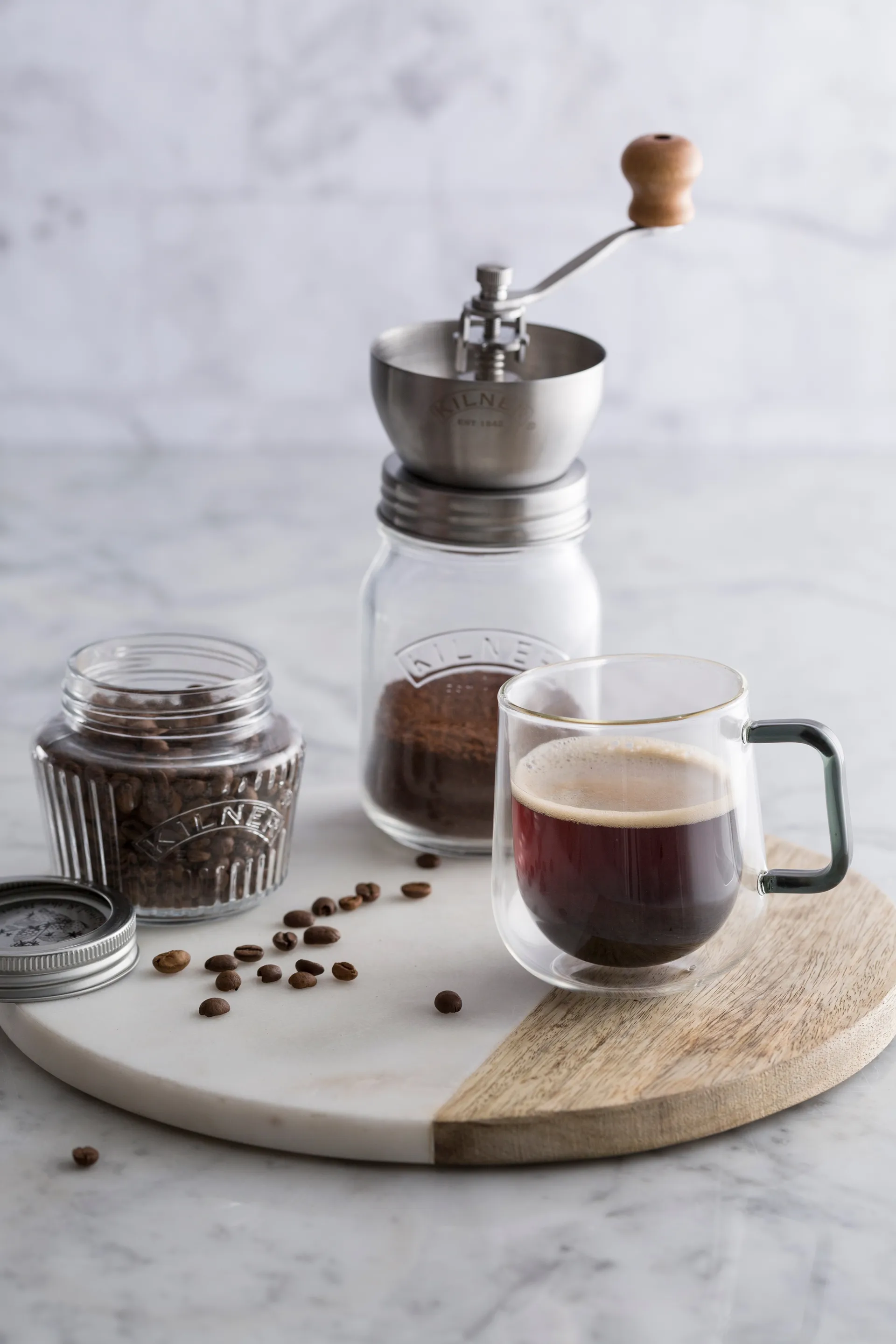 Kilner coffee grinder, Clear-stainless steel, 0.5 L Kilner