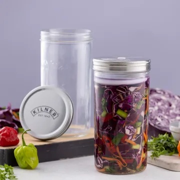 Kilner fermentation set - Clear-stainless steel, 1 L - Kilner