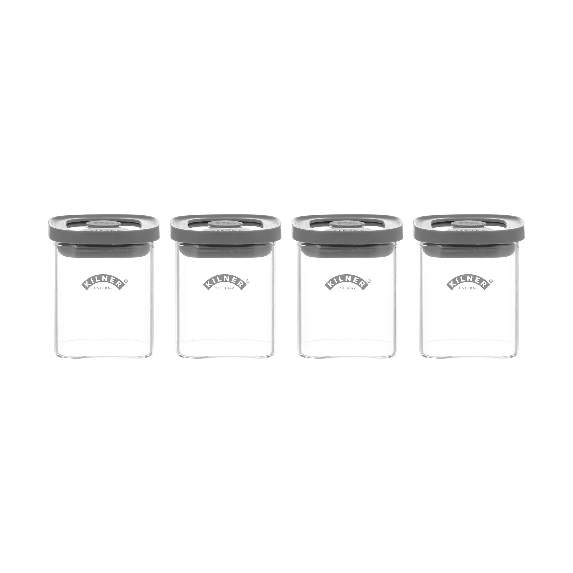Kilner FRESH spice jars, Clear-grey, 4-pack, 160 ml Kilner