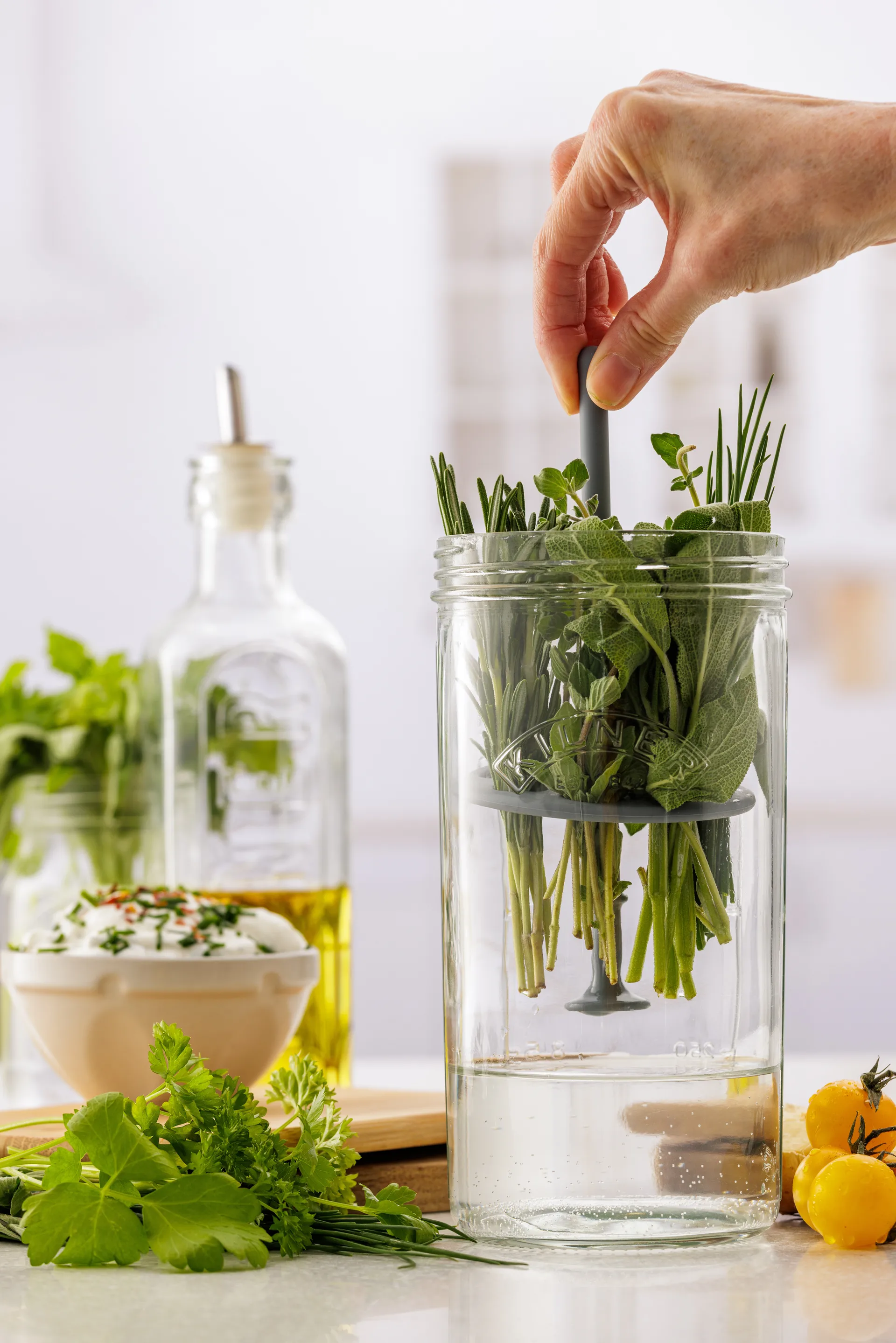 Kilner herb storage, Clear Kilner