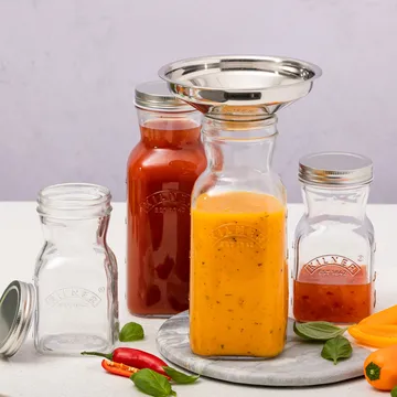 Kilner juice and sauce bottle - Clear-stainless steel, 0.5 L - Kilner