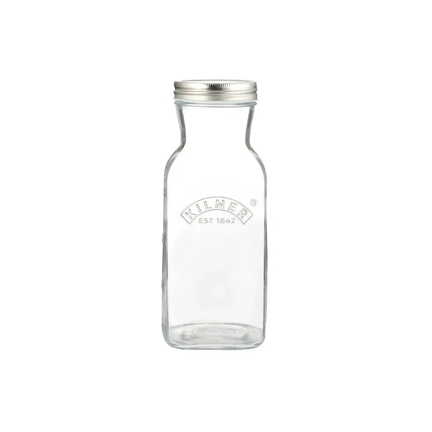 Kilner juice and sauce bottle, Clear-stainless steel, 1 L Kilner