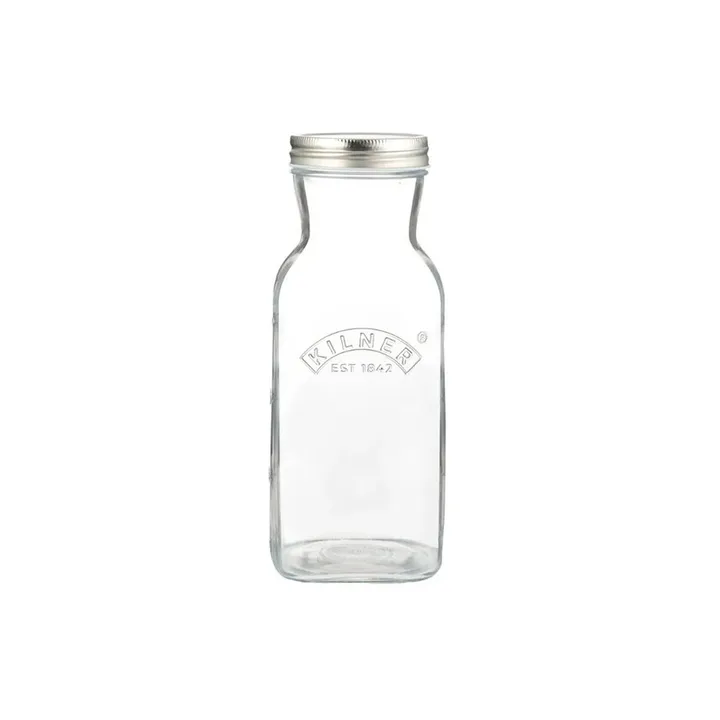 Kilner juice and sauce bottle - Clear-stainless steel, 1 L - Kilner