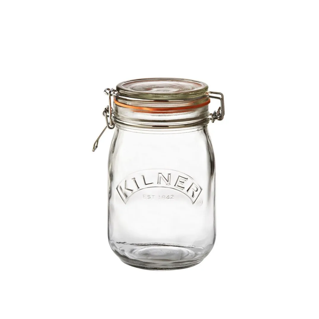 Kilner round jar with clamp, Clear, 1 L Kilner
