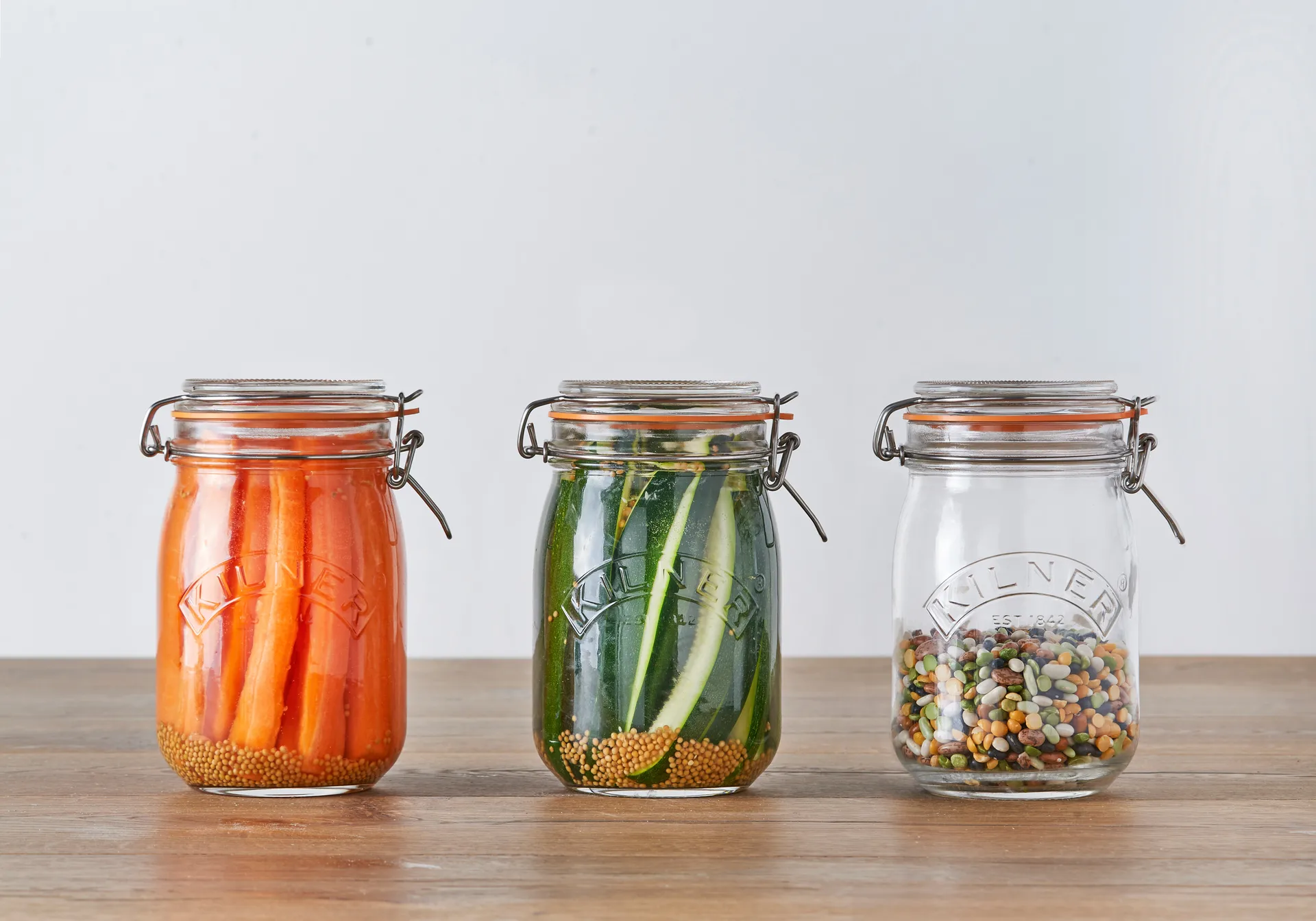 Kilner round jar with clamp, Clear, 1 L Kilner