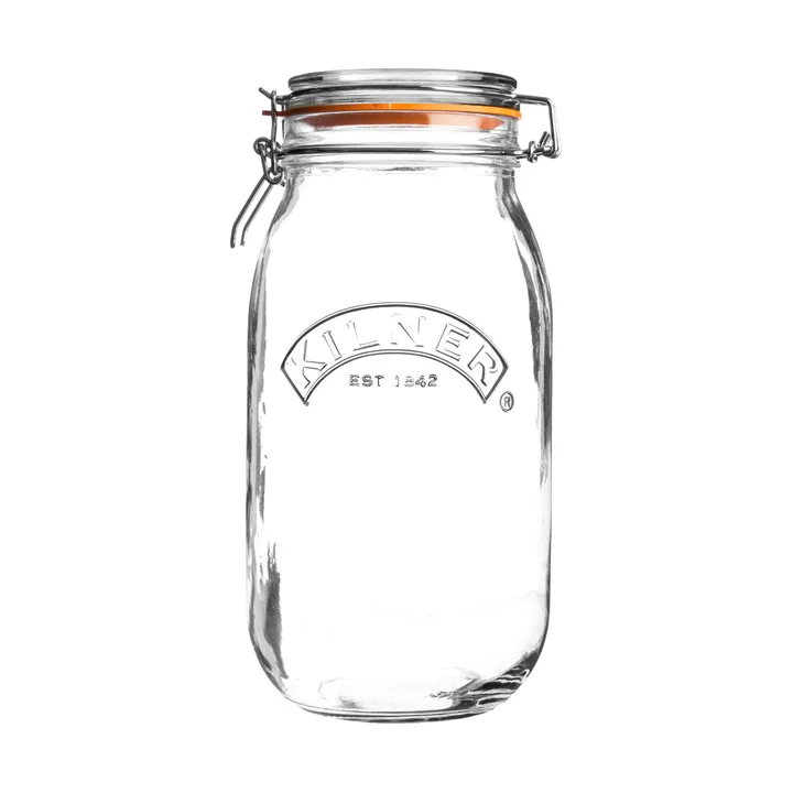 Kilner round jar with clamp - Clear, 3 L - Kilner