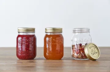 Kilner round preserving jar - Clear-gold, 0.5 L - Kilner