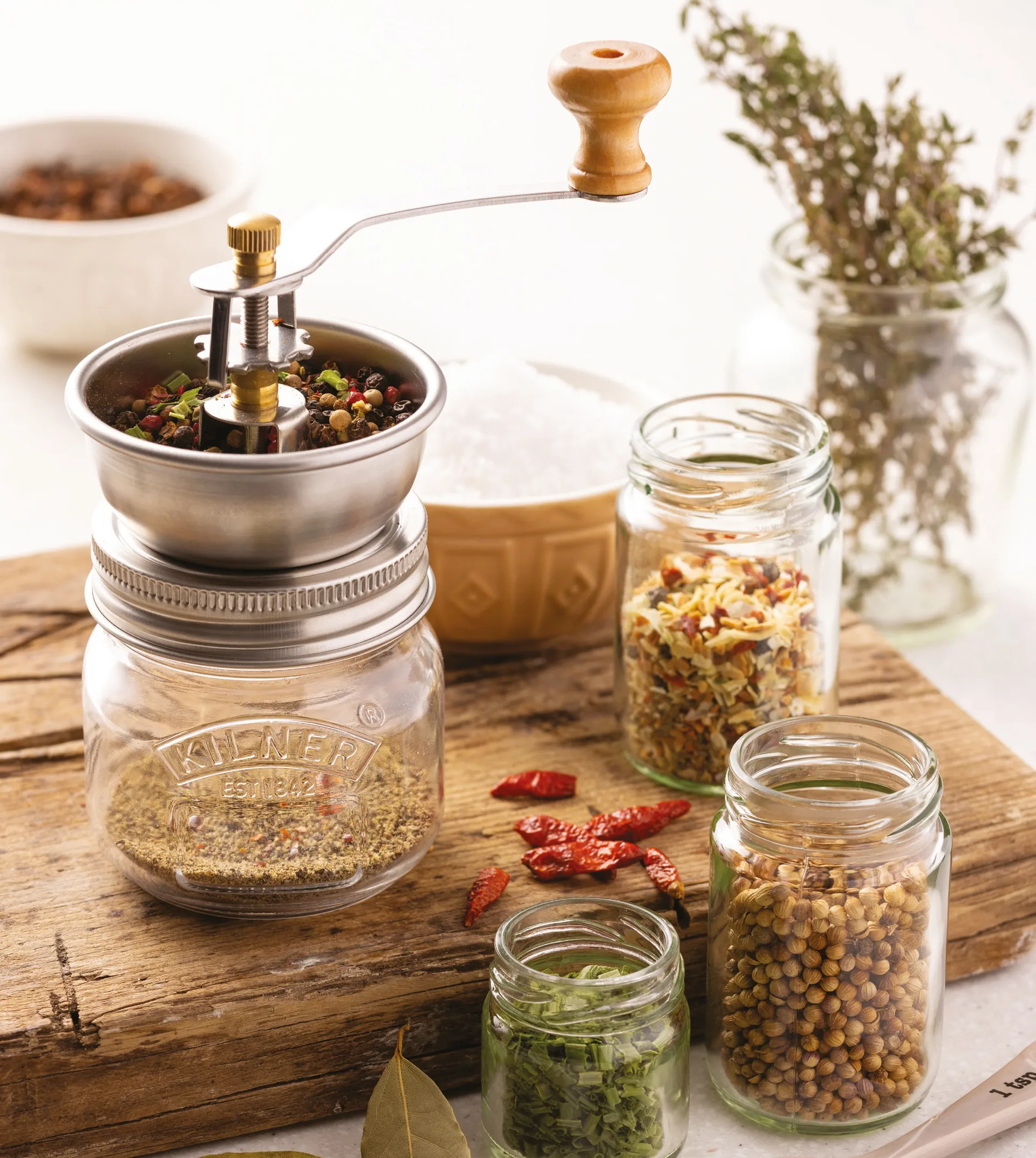 Kilner spice grinder, Clear-stainless steel, 250 ml Kilner