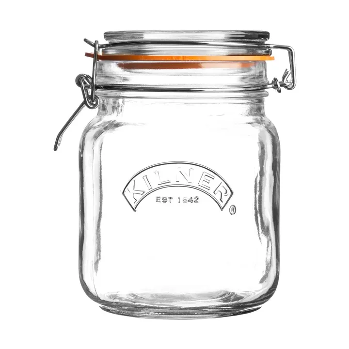 Kilner square clip top jar - Clear, 1 L - Kilner