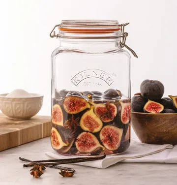 Kilner square clip top jar - Clear stainless steel, 3 L - Kilner