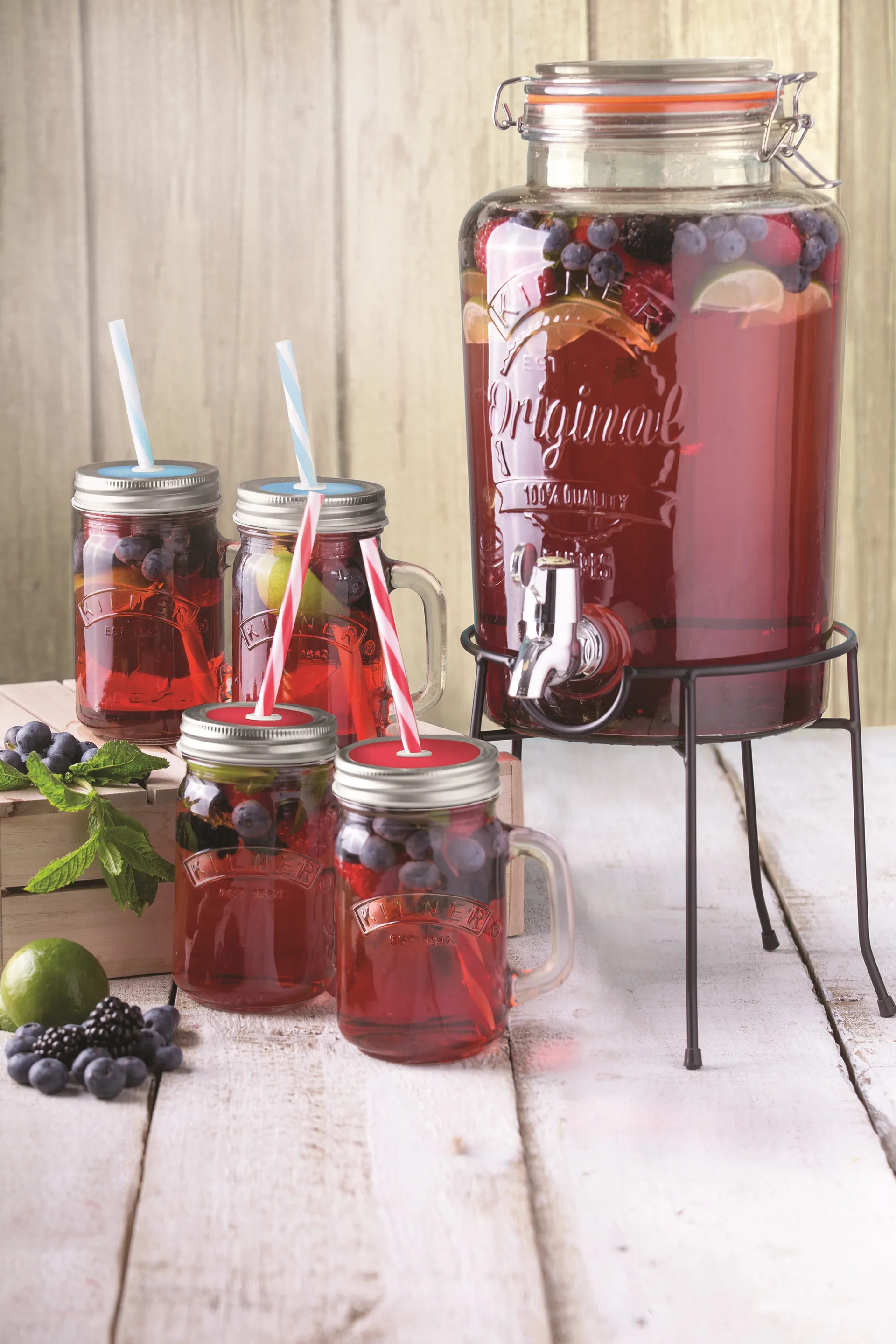 Kilner stand for drinks dispenser, Black Kilner