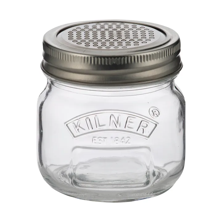 Kilner storage jar with grating lid - Silver-clear, 250 ml - Kilner