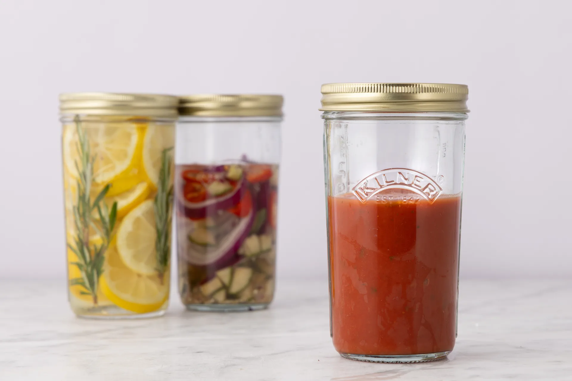 Kilner WIDE preserving jar, Clear-gold, 0.5 L Kilner