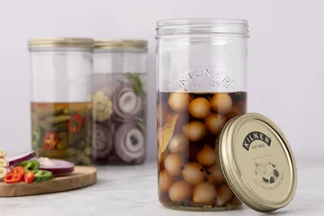 Kilner WIDE preserving jar - Clear-gold, 1 L - Kilner