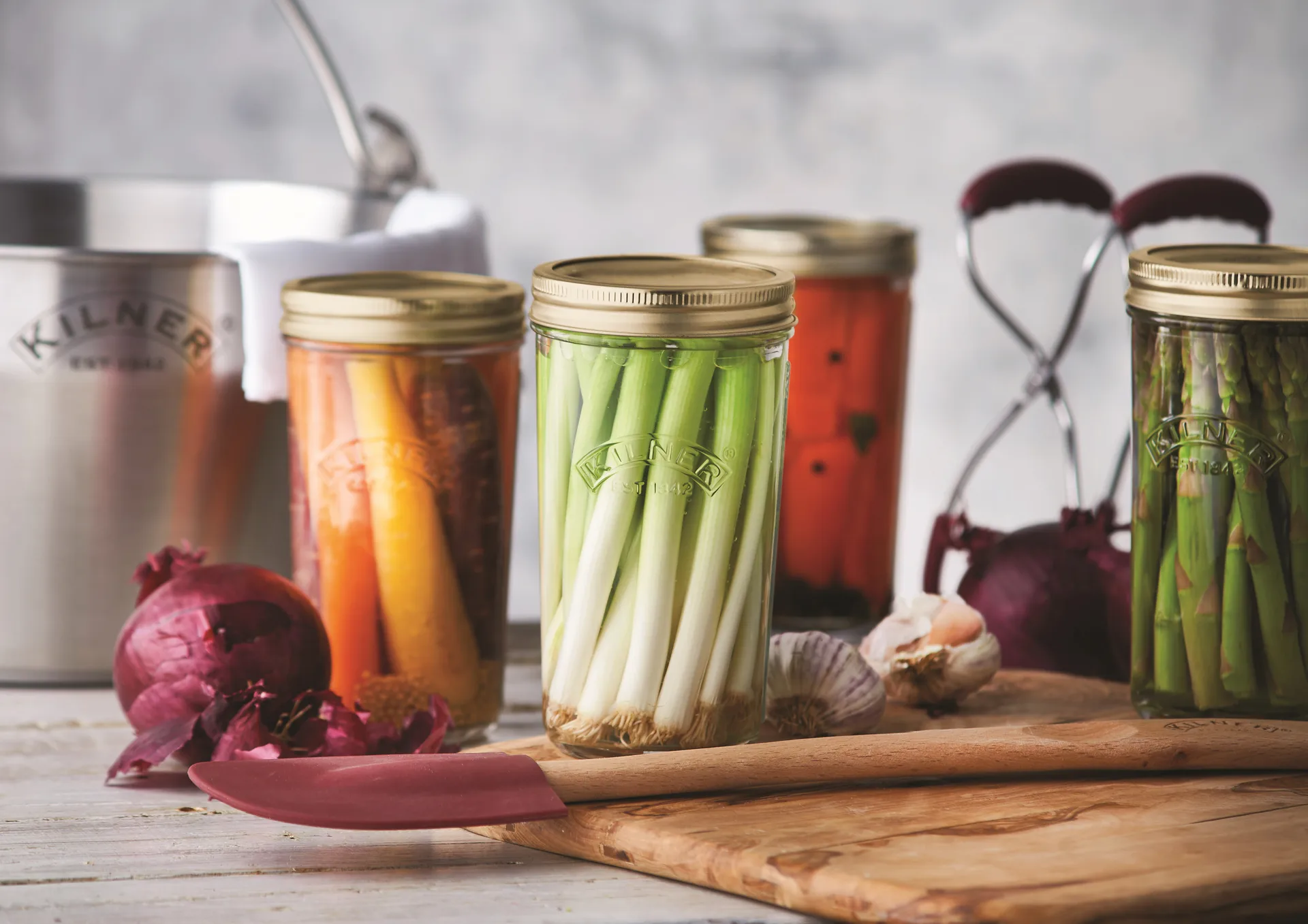Kilner WIDE preserving jar, Clear-gold, 1 L Kilner
