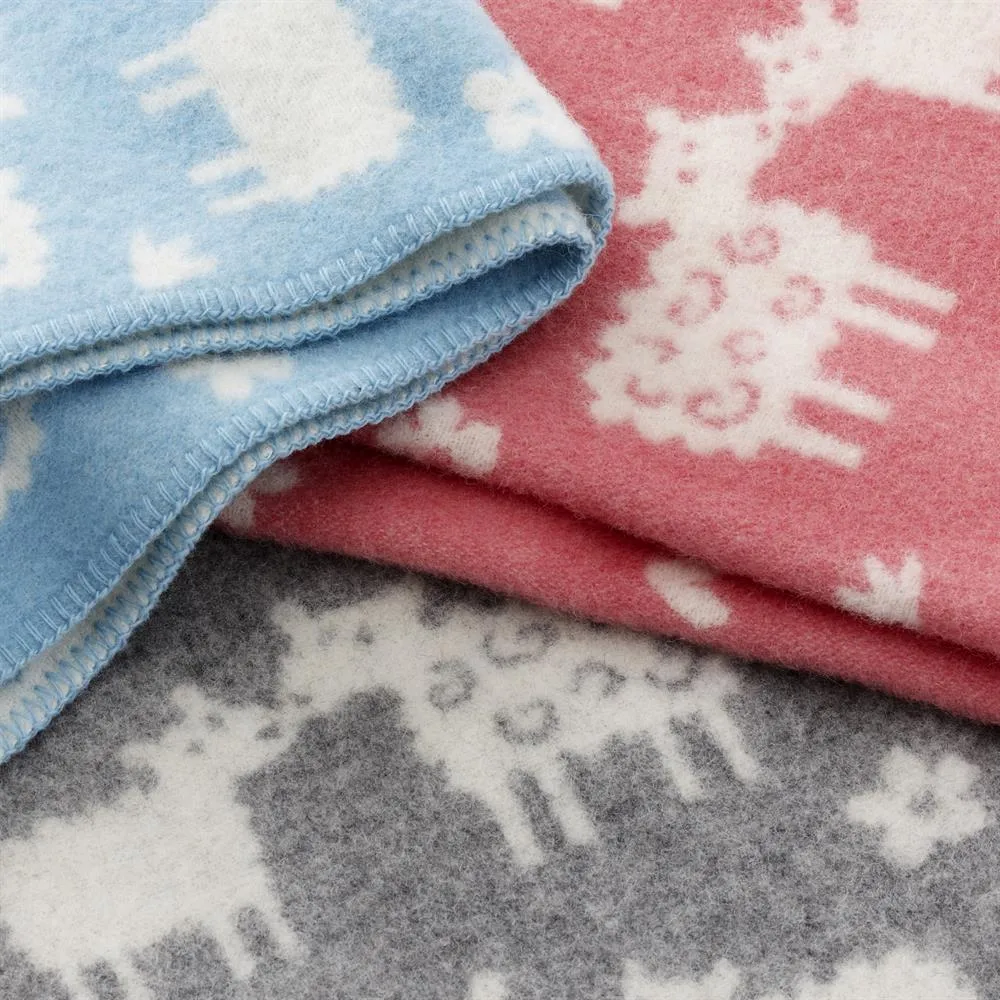 Bää childrens blanket wool, grey Klippan Yllefabrik