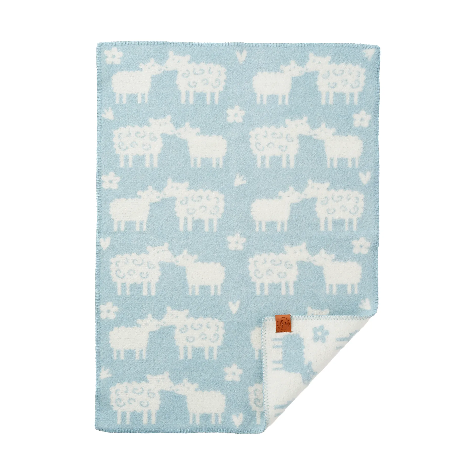 Bää childrens blanket wool, Light blue, 65x90 cm Klippan Yllefabrik