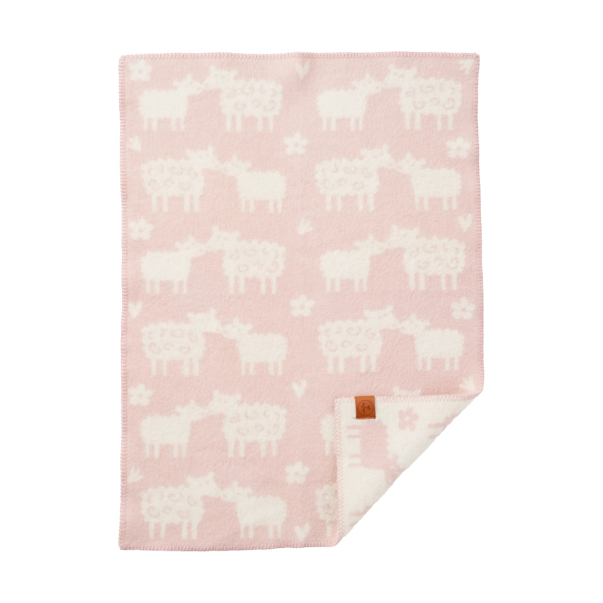 Bää childrens blanket wool, Soft pink, 65x90 cm Klippan Yllefabrik