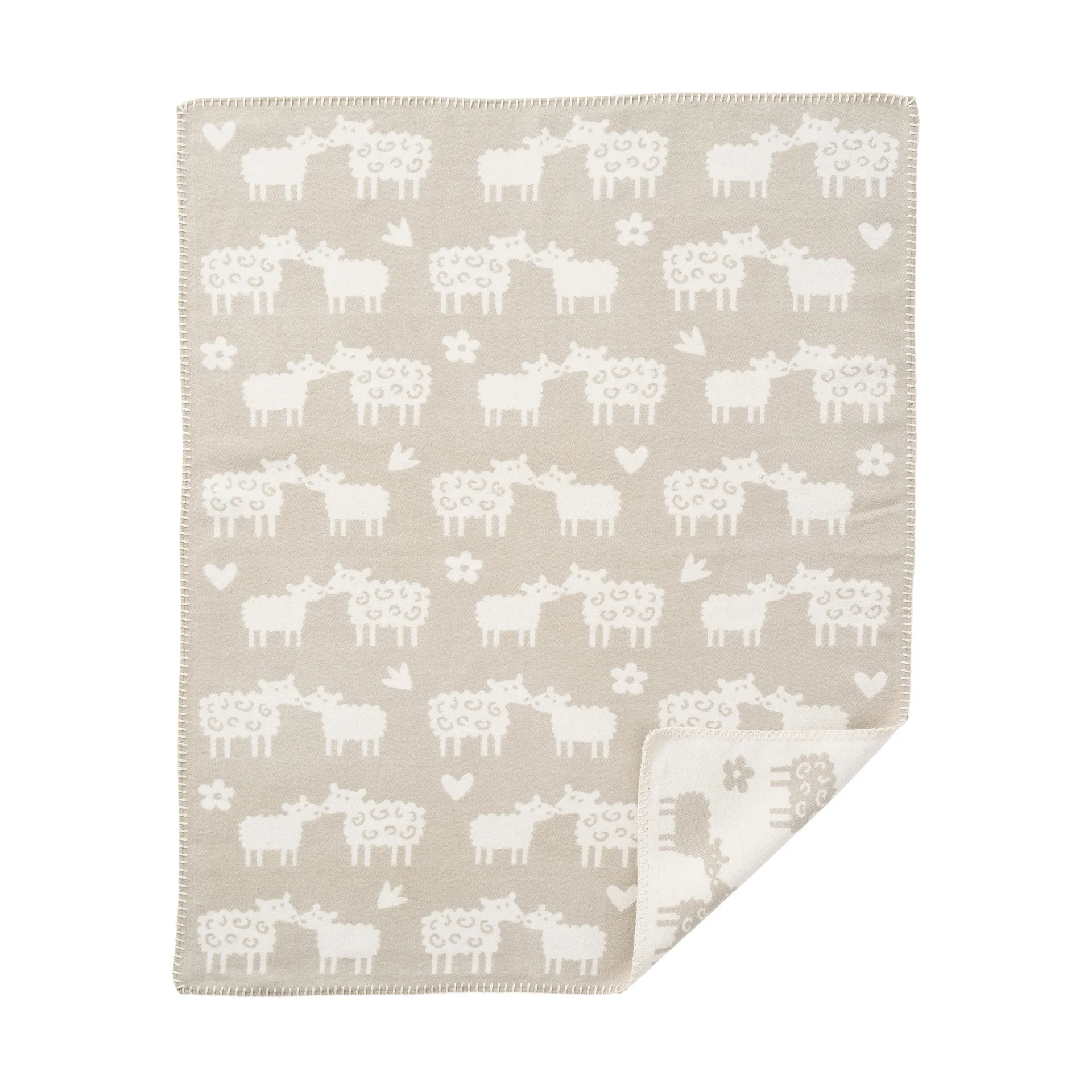 Bää cotton baby blanket, Greige, 70x90 cm Klippan Yllefabrik