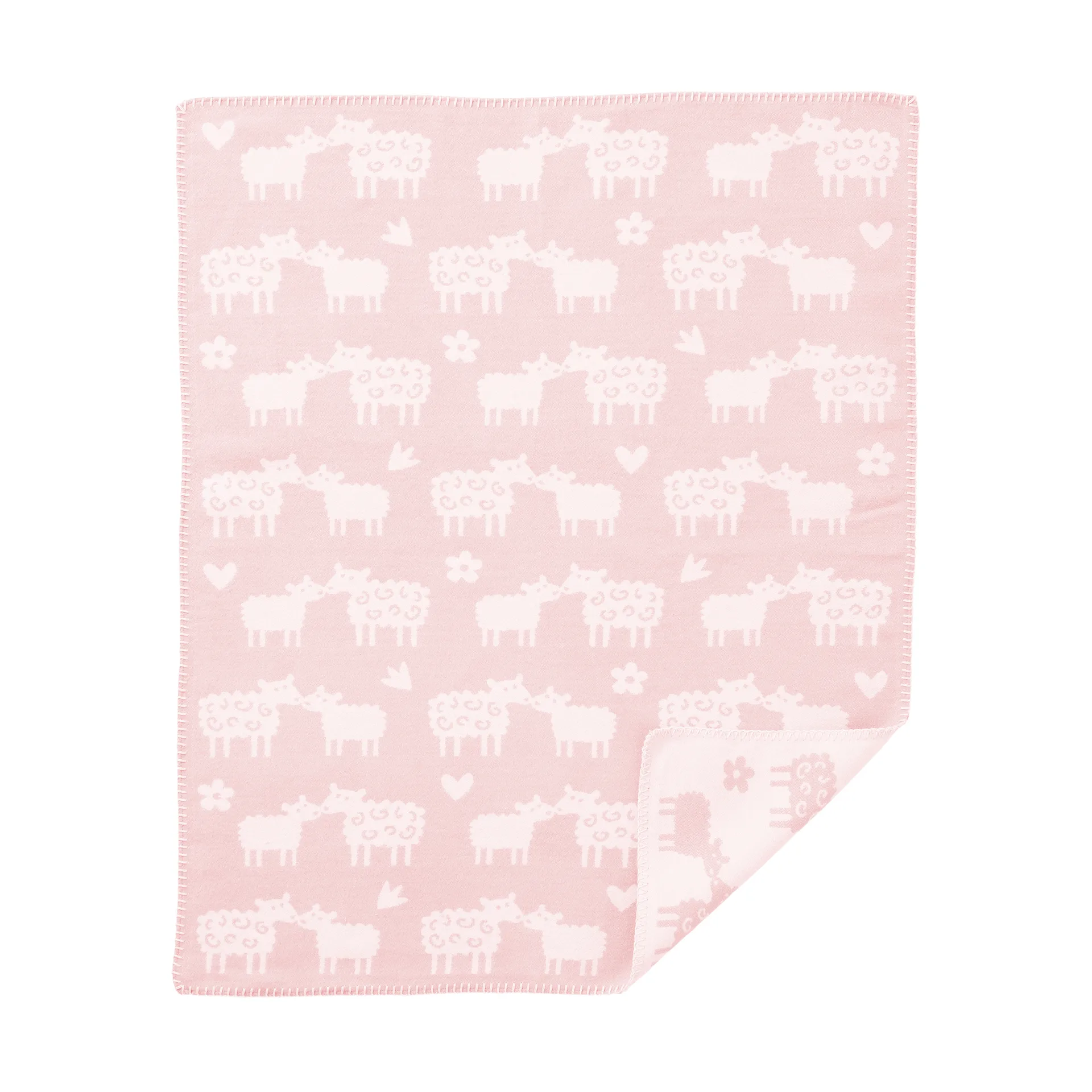Bää cotton baby blanket, Soft pink, 70x90 cm Klippan Yllefabrik
