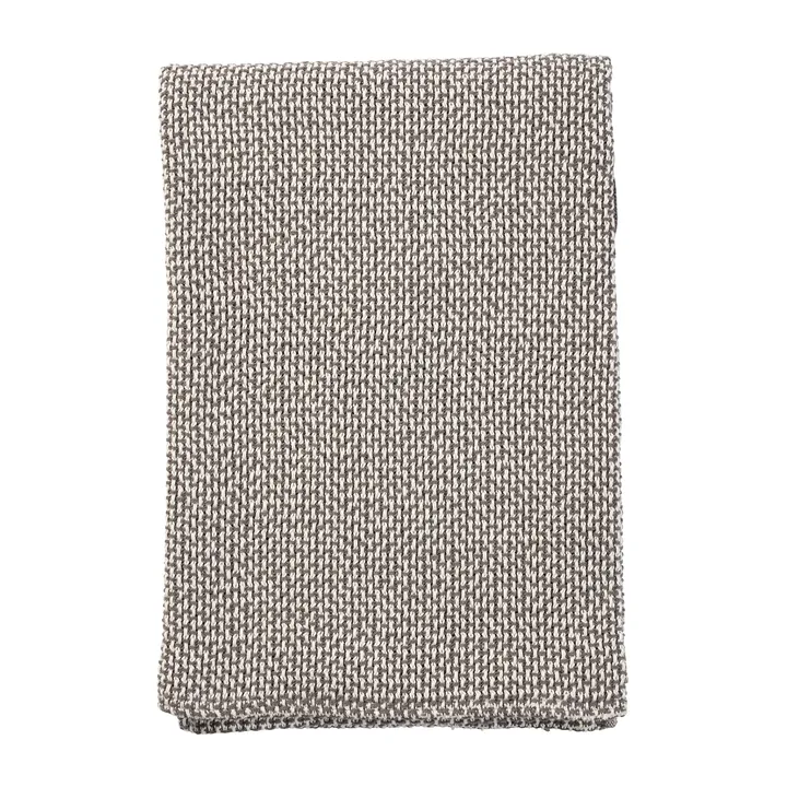 Basket cotton blanket 130x180 cm - Grey - Klippan Yllefabrik
