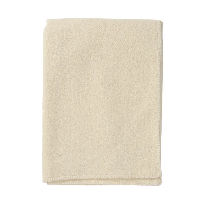 Bouclé wool throw 140x200 cm - Cream - Klippan Yllefabrik