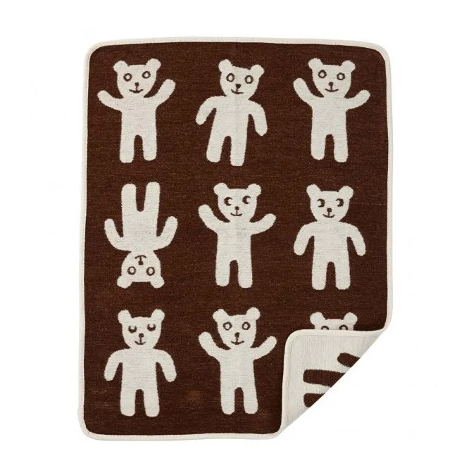 Bruno childrens blanket, brown Klippan Yllefabrik