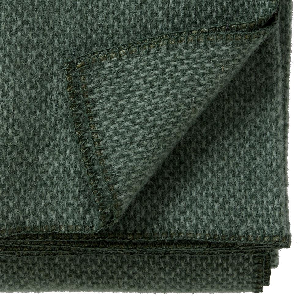 Domino wool throw, green Klippan Yllefabrik