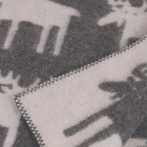Elk wool blanket, grey 90x130 cm Klippan Yllefabrik