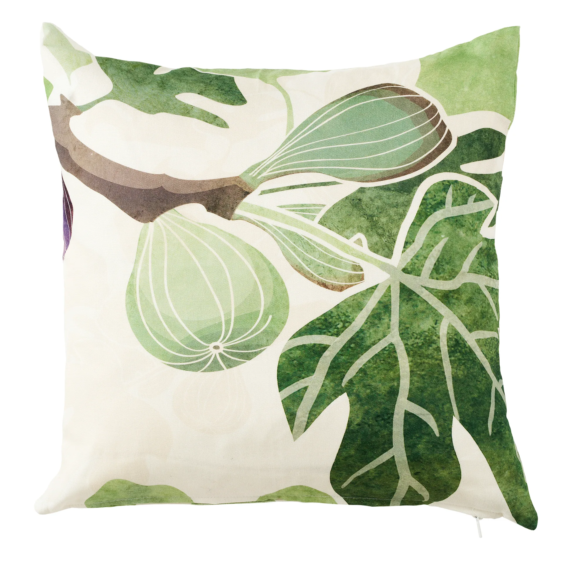 Figs pillowcase, Green-white Klippan Yllefabrik