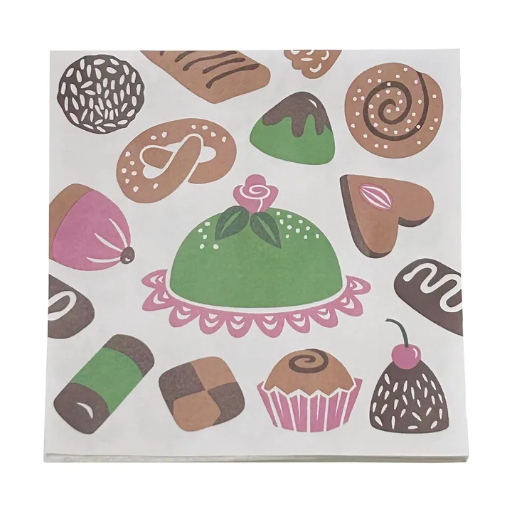 Fika paper napkins 20-pack - 33x33 cm - Klippan Yllefabrik