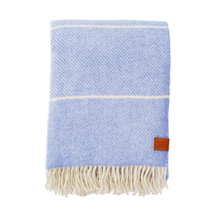 Frank wool throw 130x200 cm - Infinity blue - Klippan Yllefabrik