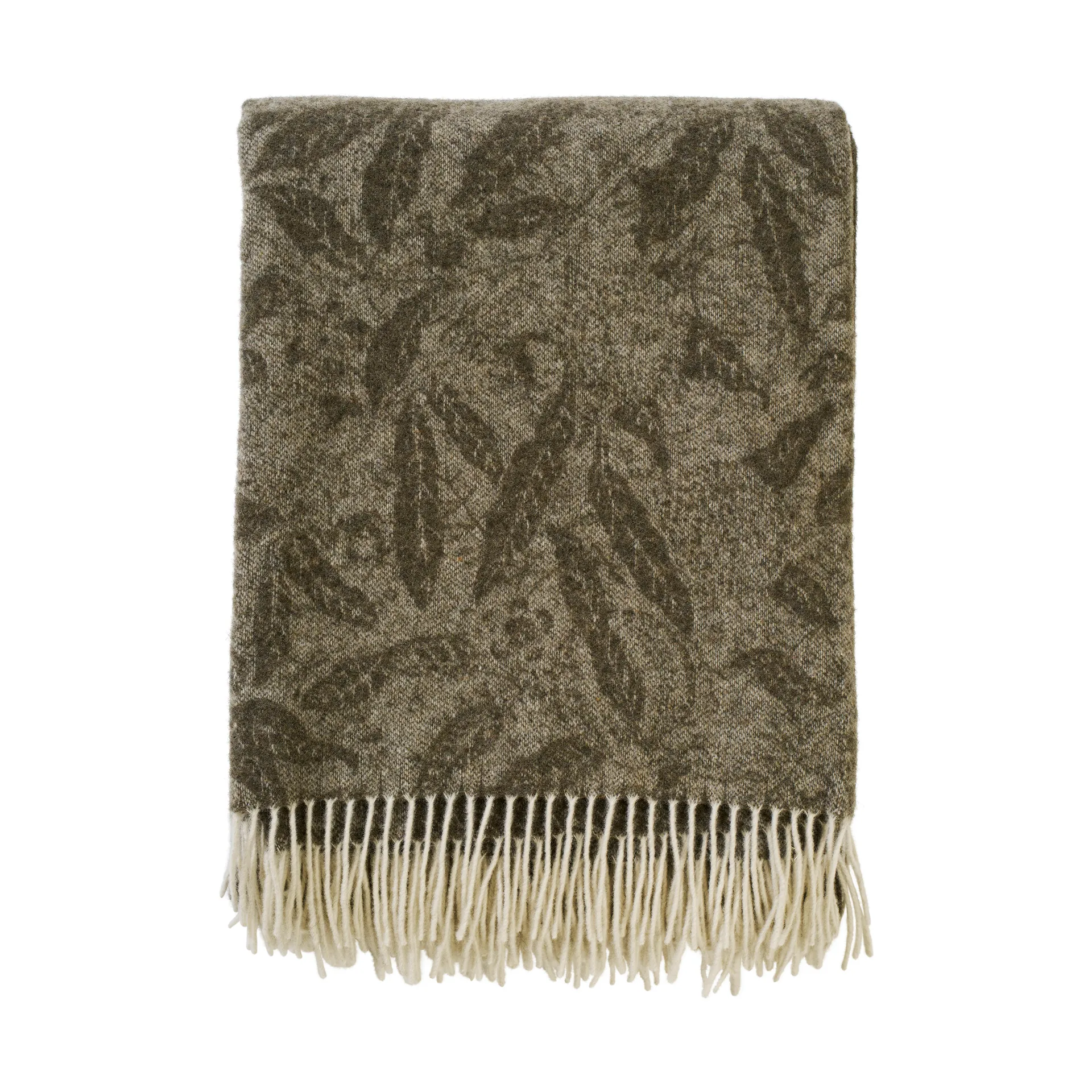 Fruit wool throw, Sage, 140x200 cm Klippan Yllefabrik