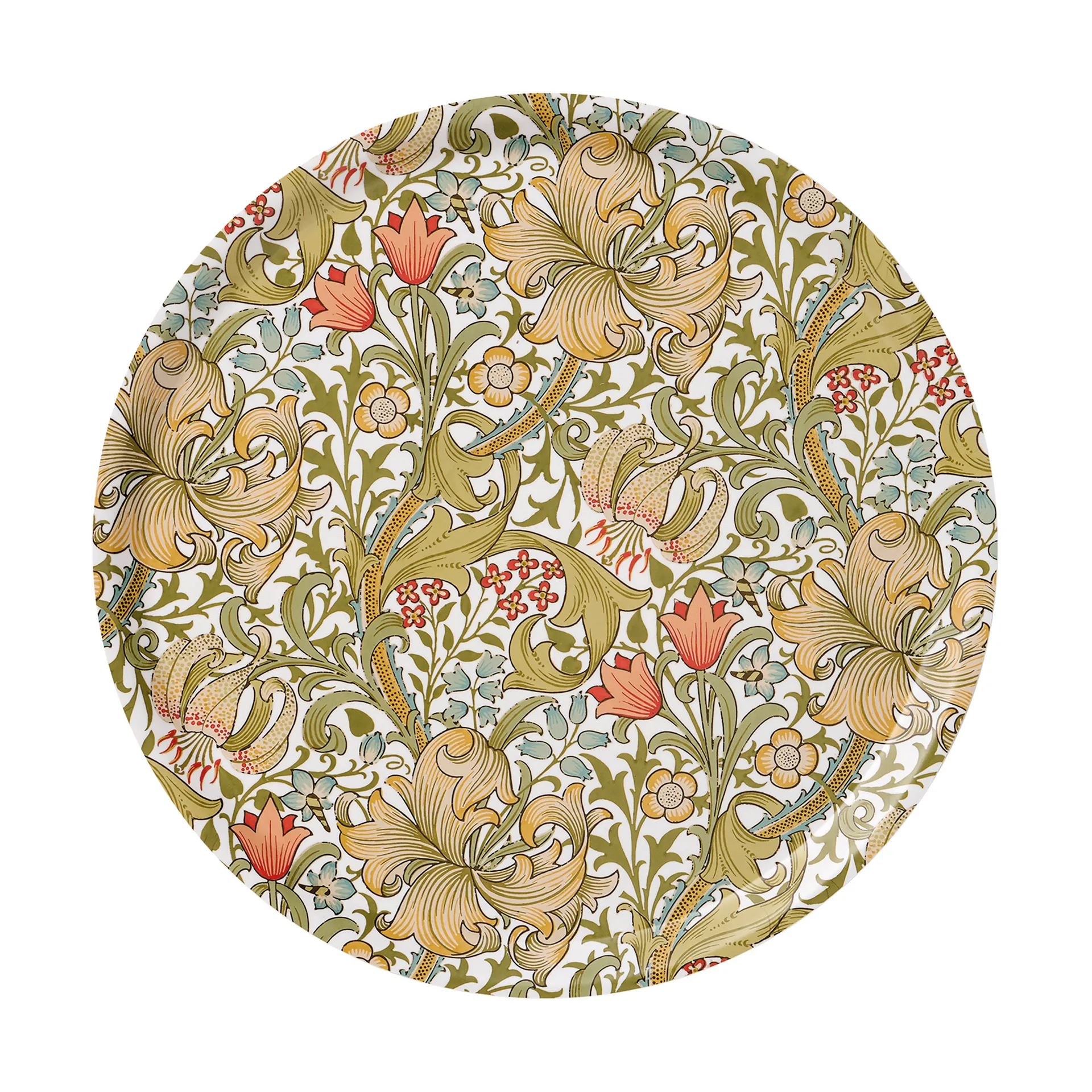 Golden Lily round tray Ø38 cm, Multi Klippan Yllefabrik