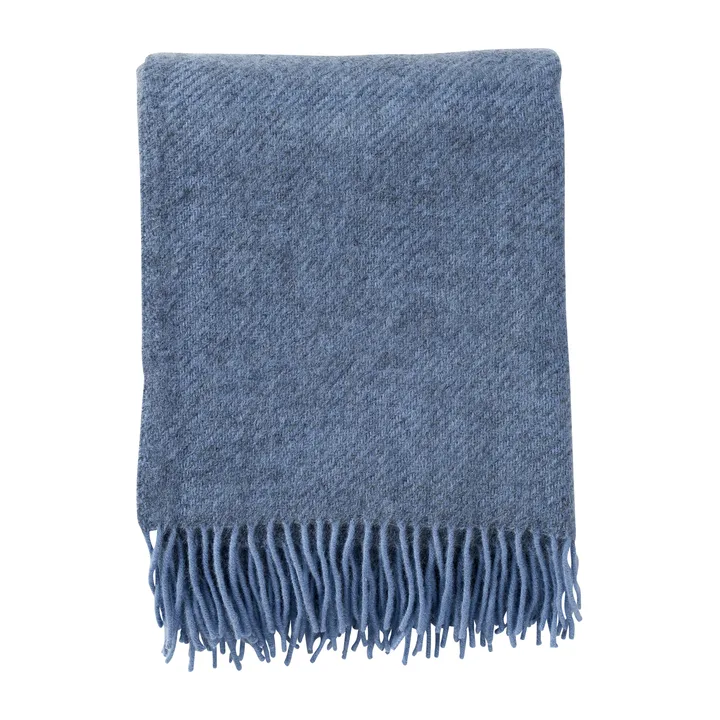 Gotland wool throw 130x200 cm - Infinity blue (blue) - Klippan Yllefabrik