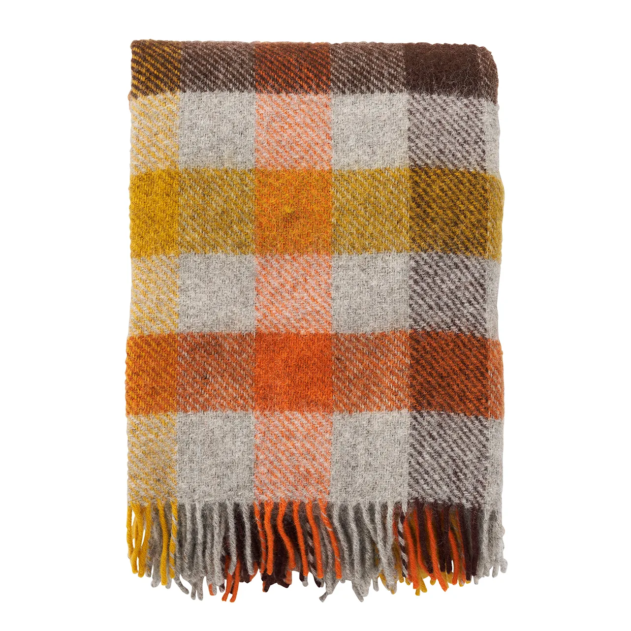 Gotland wool throw 130x200 cm, multi-yellow Klippan Yllefabrik
